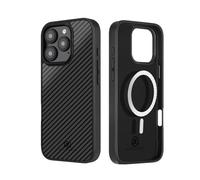 MONOCARBON Real 3K Carbon Fiber Case for iPhone 16 Pro Max, Military Grade 6.9 in Dropproof Hard Cover Compatible with MagSafe,Heavy Duty Case with Camera Protection & Wrapped Edge