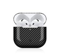MONOCARBON Real Carbon Fiber Case for Airpods 4,Ultra Light & Thin/Scratch Resistant Protective Hard Cover for 2024 New 4th Generation Airpods,Compatible with MagSafe Wireless Charging