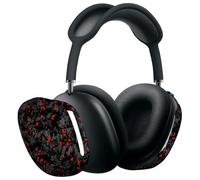 MONOCARBON Real Carbon Fiber Case for AirPods Max (2024/2020), Military-Grade Protective Hard Cover for Apple Max Headphones, Unique Forged Glossy, Scratch-Resistant, Essential Accessories-Red