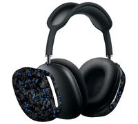 MONOCARBON Real Carbon Fiber Case for AirPods Max (2024/2020), Military-Grade Protective Hard Cover for Apple Max Headphones, Unique Forged Glossy, Scratch-Resistant, Essential Accessories-Blue