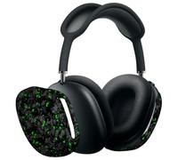 MONOCARBON Real Carbon Fiber Case for AirPods Max (2024/2020), Military-Grade Protective Hard Cover for Apple Max Headphones, Unique Forged Glossy, Scratch-Resistant, Essential Accessories-Green