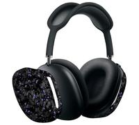 MONOCARBON Real Carbon Fiber Case for AirPods Max (2024/2020), Military-Grade Protective Hard Cover for Apple Max Headphones, Unique Forged Glossy, Scratch-Resistant, Essential Accessories-Purple