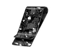 MONOCARBON Real Forged Carbon Fiber Money Clip for Men, 1.38-inch Wide Ultra-Thin & Ultra-Light Minimalist Wallet for Cash, Slim EDC Credit Card Holder-Gift for Husband/Boyfriend-Matte Silver
