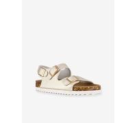 Monochrome 3-Buckle Sandals for Girls, by COLORS OF CALIFORNIA golden beige
