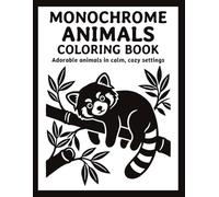 Monochrome Animals Coloring Book: Simple One Color Designs with Cute Animals, Peaceful Nature, and Stress-Free Coloring for Adults, Teens, and All Ages (Cozy Monochrome Series)
