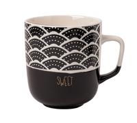 Monochrome Black & White Mugs 370ml Assorted Designs