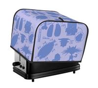 Monochrome Blue Graffiti 4-Slice Toaster Cover â€“ Premium Oxford Cloth Dust Cover With Full-Print Design, Splash-Resistant & Pet-Safe For Toasters, Air Fryers, And Small Kitchen Appliances