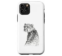 Monochrome Cheetah Wildlife Art Illustration Case for iPhone 11 Pro
