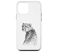 Monochrome Cheetah Wildlife Art Illustration Case for iPhone 12 mini