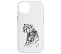 Monochrome Cheetah Wildlife Art Illustration Case for iPhone 14 Plus