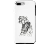 Monochrome Cheetah Wildlife Art Illustration Case for iPhone 7 Plus/8 Plus