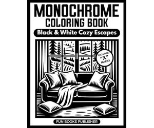 Monochrome Coloring Book - Power of Black & White Art Therapy: One-Color Masterpieces for Adults & Teens: Stress Relief, Mindful Focus & Creative Escape (MONOCHROME COLORING BOOK INK BLISS SERIES)