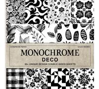 Monochrome Deco Scrapbook Paper: 36+ Deco Paper for Art Journals, Vision Boards, Collage, and Creative Projects