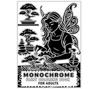 MONOCHROME FAIRY COLORING BOOK FOR ADULTS: 45 unique single-sided designs for stress relief, relaxation, and creative expression
