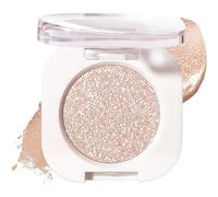 Monochrome Glitter Eyeshadow, Single Shimmer Fine Powder Palette Eyeshadow, Shimmer & Shiny High Pigment, Long-Lasting - Waterproof Makeup for Day & Night Wear, 1PCS