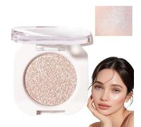 Monochrome Glitter Eyeshadow,White Eyeshadow Single,Shimmer Shadow for Eye Make-Up,Prime Eyes Brightener Eye Shadow,White Highlighter Makeup,Long-Lasting Waterproof,Multi-Use for Eyes & Cheeks Makeup