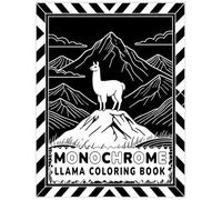 Monochrome Llama Coloring Book: 45 Cute Llama Designs | Single-Sided Pages | Relaxing One-Color Line Art for Mindfulness & Stress Relief