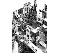 Monochrome Matrix Dot Grid Journal - 6x9 Tech-Inspired Notebook | 200 Dot Grid Pages | Black & White Circuit Aesthetic: Minimalist Cyber Circuit Cover | For Sketching, Coding, Planning & Journ