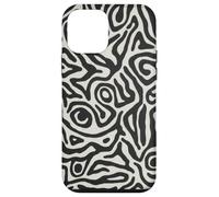 Monochrome maze abstract pattern black and white graphic Case for iPhone 12 mini