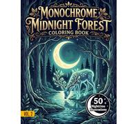 Monochrome Midnight Forest Coloring Book Vol.2: A Relaxing Collection of Cozy Nighttime Forest Scenes - High-Contrast Black & White Illustrations for ... Creativity (Monochrome Coloring Book Serie)