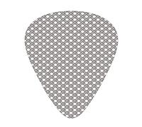 Monochrome Modern Guitar Picks 12 Pack Universal ABS Guitar Picks,Geometric Monochrome Modern Pattern with Lines Squares Lattice,for Acoustic and Electric Guitar,Charcoal Grey