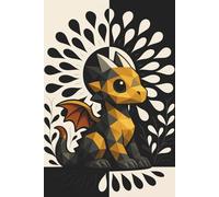 Monochrome Pop Dragon || Lined Notebook, 6x9, 120 Pages: Perfect for note-taking, creative writing, or unleashing bold ideas in sharp black and gold