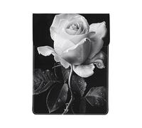 Monochrome Rose Printed Laptop Sleeve Bag 13-Inch - Leather Laptop Sleeve Case Shockproof Protective Computer Cover Bag