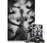 Monochrome Silhouette with Reaching Hands 1000 Pieces Jigsaw Puzzles for Teenagers Brain Logic Restful Game Family Fun Xmas Surprise (38x26cm)