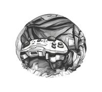 Monochrome Sketch Style Gaming Print Double Layer Shower Cap Reusable Lightweight And Soft Bath Hair Cap For Women