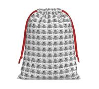 Monochrome Sketch Style Gaming Print Practical Drawstring Gift Pouches Comfort Holiday Parties Events Multipurpose Use