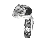 Monochrome Sketch Style Gaming Print Skull Headwrap Under Helmet Cycling Cap Lightweight Quick Dry Adult Gift One Size