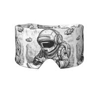 Monochrome Sketch Style Gaming Print Soft Eye and Ear Muffs for Adults Sleeping Protection Cover for Travel Nap Relief