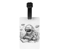 Monochrome Sketch Style Gaming Print Versatile Luggage Tags for Suitcases Labels Set Easy to Identify Travel Daily Use