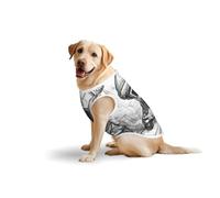Monochrome Sketch Style Gamingprint Medium Large Pets Vest Breathable Cozy Home Party Sleeveless Tank Top T-Shirt