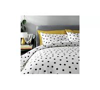Monochrome Spots White & Black Bedding Set Sleep Is A Big Part Of Life, So Why Settle For Bland Bedding (Double)