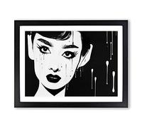 Monochrome Woman Vol.2 BLK Framed Print | A3 Black Framed Wall Art | Ready to Hang | Modern Nature Picture | Living Room Bedroom Lounge Office