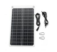 Monocrystalline 12V Charging Panel 11W Portable Solar Board | with Mount Carabiners and Setup Cables for Garden Lamps Camping Gear Light