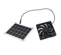 Monocrystalline Solar Fan 10W 5V Greenhouse Air Flow | 20% high efficiency, IP65 weatherproof, epoxy resin coated, removal, greenhouse for pet house