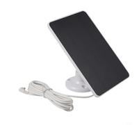 Monocrystalline Solar Panel Charger for Camera with for Solar 4w Silicon Outdoor Resistant Camera Cable Power Supply Weather Security (White)