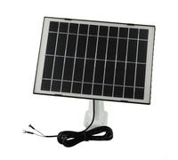 Monocrystalline Solar Panel Charger for Ring Video Doorbell 10W 4/3/3 Plus/2 U-Shaped Interface IP65 Waterproof Security Camera Power Supply(Black)