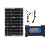 Monocrystalline Solar Panel Kit 20W 18V High Efficiency Portable Solar Charger for Outdoor Camping Hiking Emergency Power Supply Monocrystalline Silicon 28x42cm