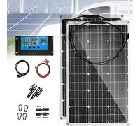 Monocrystalline Solar Panel Kit, 600W (2pcs 300W) Flexible 12V-24V with 40A Charge Controller and Cable for RV, Home, Camping, Boat