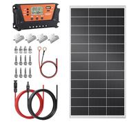 Monocrystalline Solar Panel Kit, N-Type Solar Module with MPPT 30A Solar Charge Regulator,Solar Cable, Z-Mounting Clamps,for 12 Volt Battery,for Motorhomes, Boats, Trailers (200w kit)