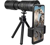 Monocular 10-300X40mm Super Telephoto Zoom Monocular Telescope - Compact Waterproof Telescope with Smartphone Adapter Tripod Suit for Hiking Camping