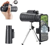 Monocular 10x50 Cell Phone Telescope for Smartphone with Cell Phone Holder Tripod High Definition Monocular Binoculars with Compass Scope for Bird Watching