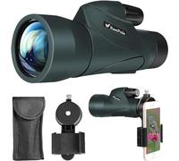 Monocular 10x50 High Power Monocular Telescope for Adults with Smartphone Adapter, FMC Lens & BAK4 Prism, for Bird Watching, Hunting, Hiking, Camping and Concerts