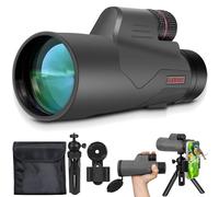 Monocular 12 x 56 High Power Monocular Telescope for Adults with Smartphone Adapter, FMC Lens & BAK4 Prism for Bird Watching, Hunting, Hiking, Camping and Concerts (Grey)