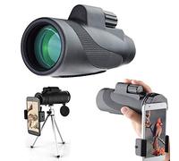 Monocular, 12X50 Monocular High Power Monocular Scope for Bird Watching Traveling Concert Sports Game with Phone Adapter Tripod