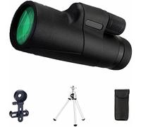 Monocular 12x50, monocular telescope for smartphone with holder and tripod, HD mobile phone 40x60 high power monocular telescope, IPX7 waterproof