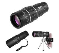 Monocular 16x52 Monocular Telescope High Power Compact Portable Waterproof Monocular Telescope with Smartphone Adapter Tripod for Bird Watching